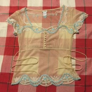 Odille embroidered top size 2